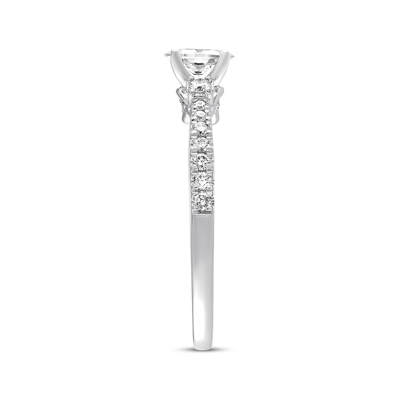 Previously Owned Ever Us Diamond Engagement Ring 5/8 ct tw Oval & Round-cut 14K White Gold