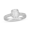 Thumbnail Image 1 of Previously Owned Neil Lane Diamond Engagement Ring 1 ct tw Emerald & Round-cut 14K White Gold