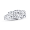 Previously Owned THE LEO Diamond Three-Stone Engagement Ring 1-1/3 ct tw Princess & Round-cut 14K White Gold