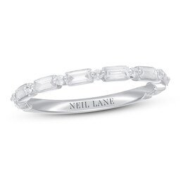 Previously Owned Neil Lane Premiere Diamond Anniversary Ring 1/2 ct tw Baguette/Round 14K White Gold