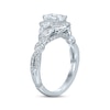 Thumbnail Image 2 of Previously Owned Monique Lhuillier Bliss Diamond Engagement Ring 1-3/8 ct tw Emerald & Round-cut 18K White Gold