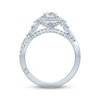Thumbnail Image 3 of Previously Owned Monique Lhuillier Bliss Diamond Engagement Ring 1-3/8 ct tw Emerald & Round-cut 18K White Gold