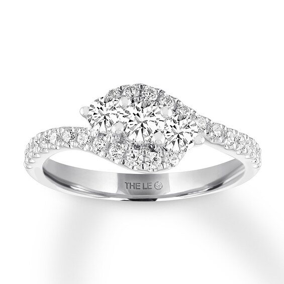 Previously Owned Leo Diamond Engagement Ring 3/4 ct tw 14K Round-cut White Gold