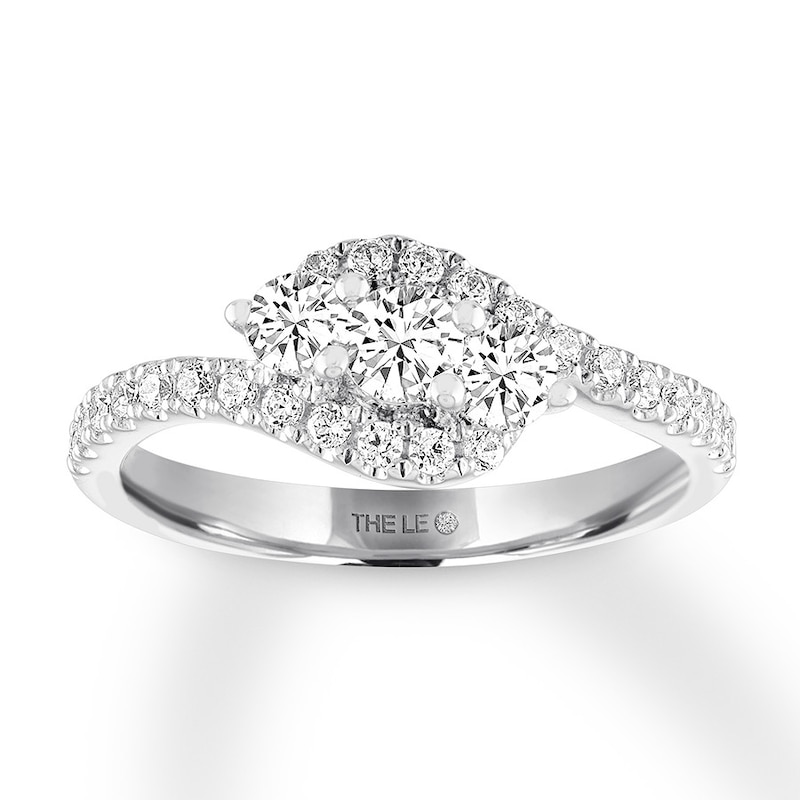 Previously Owned Leo Diamond Engagement Ring 3/4 ct tw 14K Round-cut White Gold