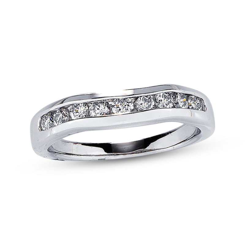 Previously Owned Diamond Enhancer Ring 1/2 ct tw Round-cut 14K White Gold - Size 11.25