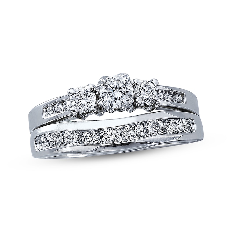 Previously Owned Diamond Enhancer Ring 1/2 ct tw Round-cut 14K White Gold - Size 11.25