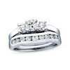Thumbnail Image 3 of Previously Owned Diamond Enhancer Ring 1/2 ct tw Round-cut 14K White Gold - Size 11.25