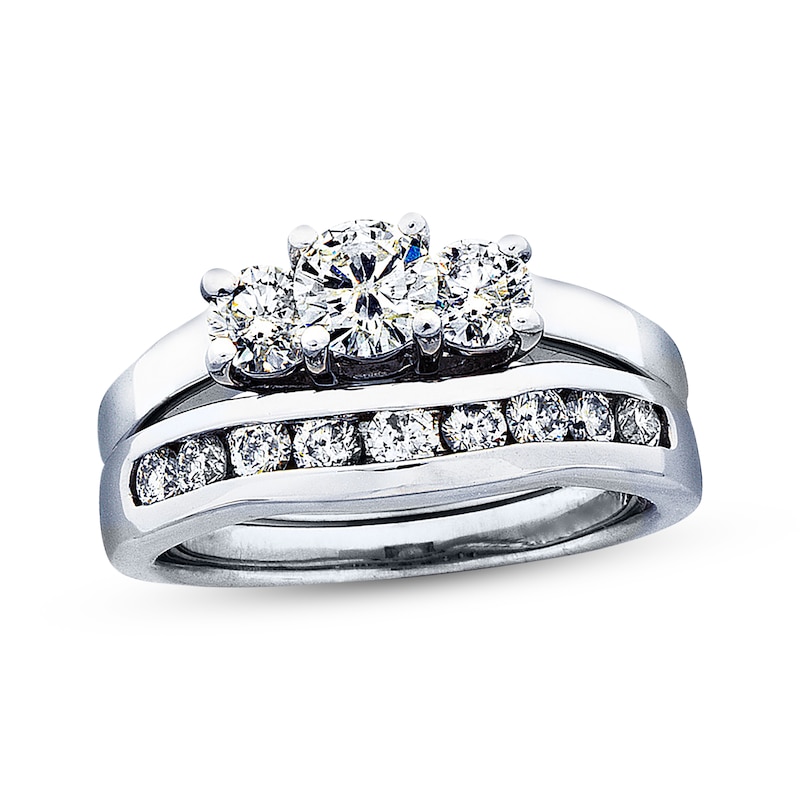 Previously Owned Diamond Enhancer Ring 1/2 ct tw Round-cut 14K White Gold - Size 11.25