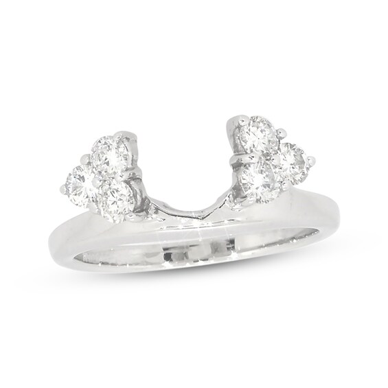 Previously Owned Diamond Enhancer Ring 1/2 ct tw Round-cut 14K White Gold Size 4.75
