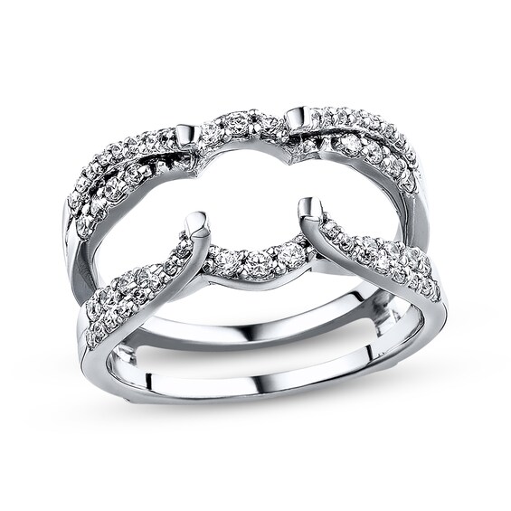 Previously Owned Diamond Enhancer Ring 1/2 ct tw Round-cut 14K White Gold Size 12.75