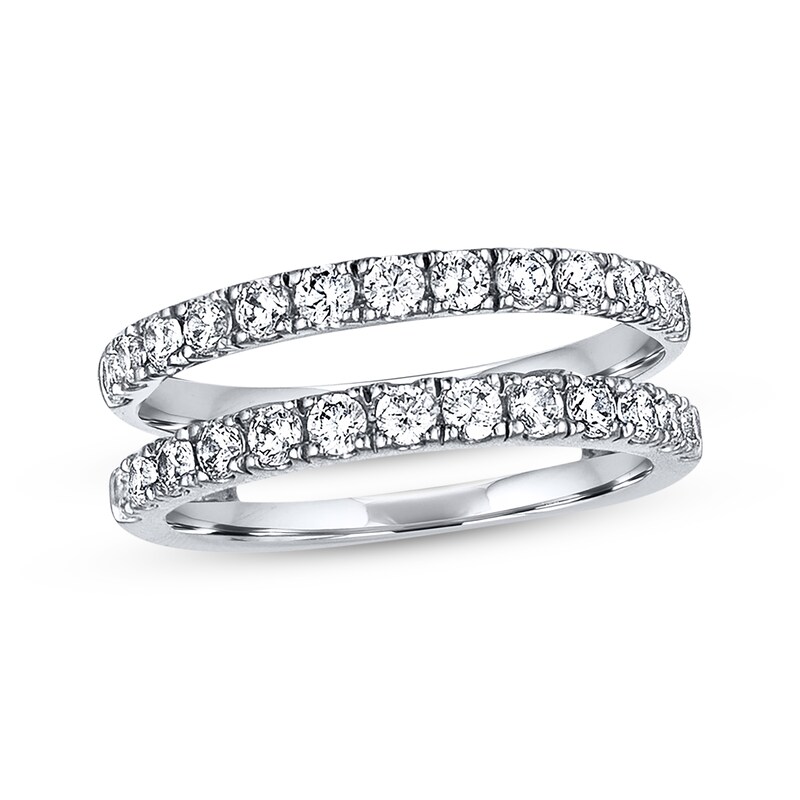 Main Image 1 of Previously Owned Diamond Enhancer Band 1 ct tw Round-cut 14K White Gold - Size 4