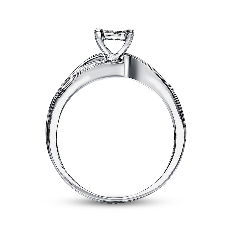 Main Image 2 of Previously Owned Diamond Engagement Ring 1/5 ct tw Diamonds 10K White Gold - Size 4.75