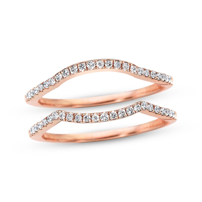 Main Image 1 of Previously Owned Diamond Wedding Bands 1/4 ct tw Round-cut 14K Rose Gold Size 4.5