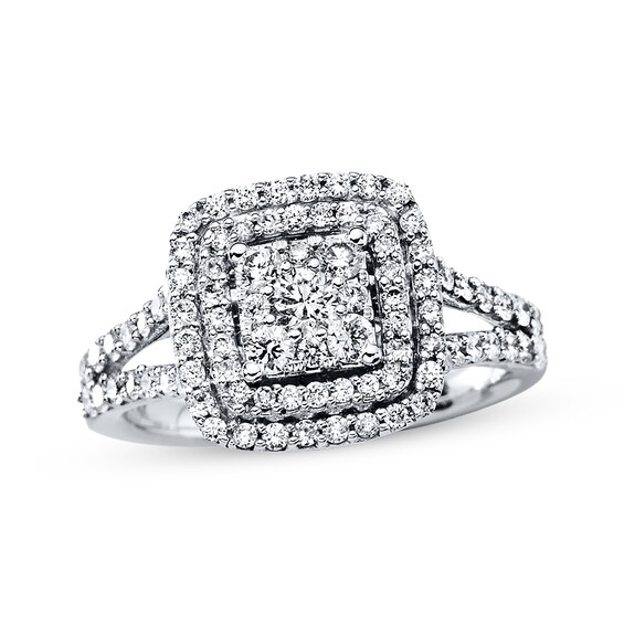 Previously Owned Diamond Engagement Ring 1 ct tw Round-cut 14K White Gold Size