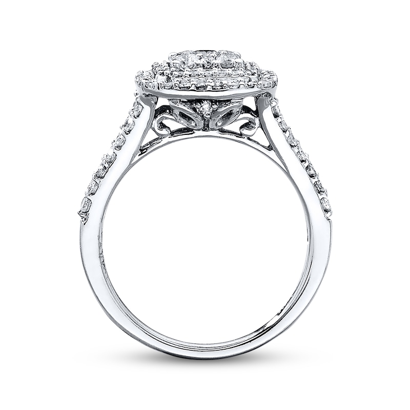 Main Image 3 of Previously Owned Diamond Engagement Ring 1 ct tw Round-cut 14K White Gold Size 4.75