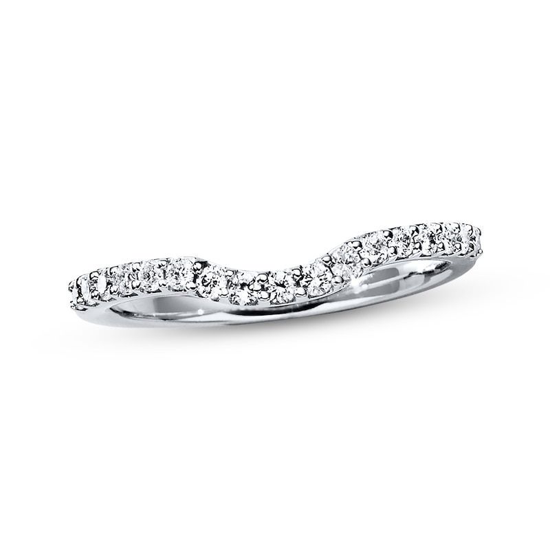Main Image 1 of Previously Owned Diamond Wedding Band 1/4 ct tw Round-cut 14K White Gold - Size 9.25