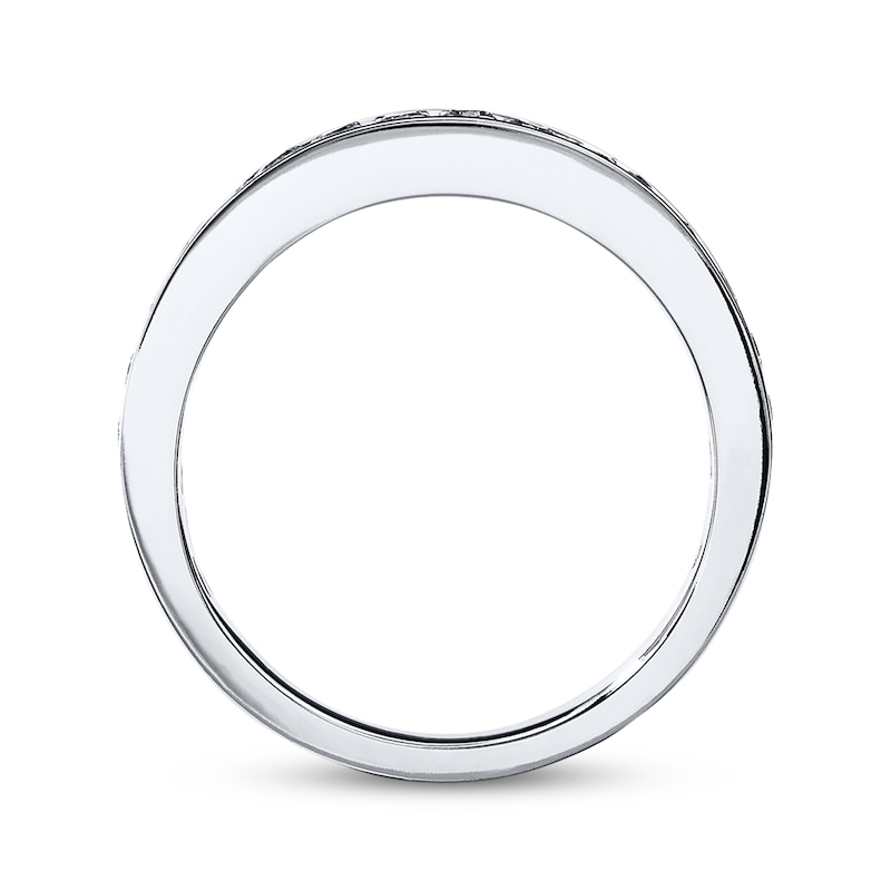 Main Image 3 of Previously Owned Diamond Wedding Ring 3/8 ct tw Round-cut 14K White Gold Size 4.5