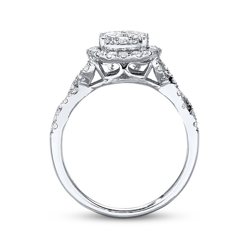 Main Image 3 of Previously Owned Engagement Ring 1 ct tw Diamonds 14K White Gold - Size 4.5