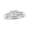 Thumbnail Image 1 of Previously Owned Infinity Engagement Ring 1/2 ct tw Diamonds 10K White Gold - Size 4.75