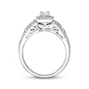 Thumbnail Image 3 of Previously Owned Infinity Engagement Ring 1/2 ct tw Diamonds 10K White Gold - Size 4.75