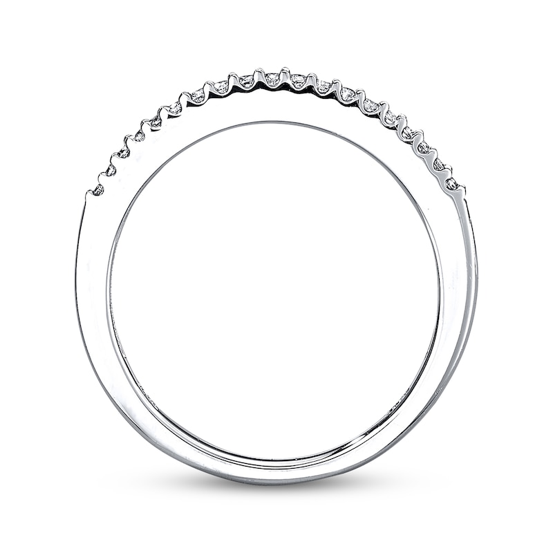 Main Image 3 of Previously Owned Diamond Wedding Band 1/10 ct tw Round-cut 10K White Gold - Size 4.5