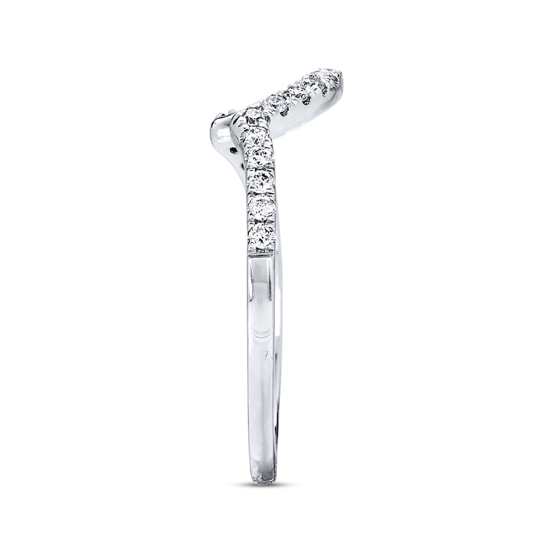 Main Image 2 of Previously Owned Diamond Wedding Band 1/5 ct tw Round-cut 14K White Gold - Size 4.5