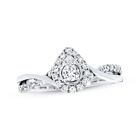 Previously Owned Diamond Engagement Ring 3/8 ct tw 14K White Gold 3.5