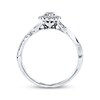 Thumbnail Image 3 of Previously Owned Diamond Engagement Ring 3/8 ct tw 14K White Gold - Size 3.5