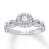 Previously Owned Neil Lane Engagement Ring 5/8 ct tw Princess-cut 14K White Gold