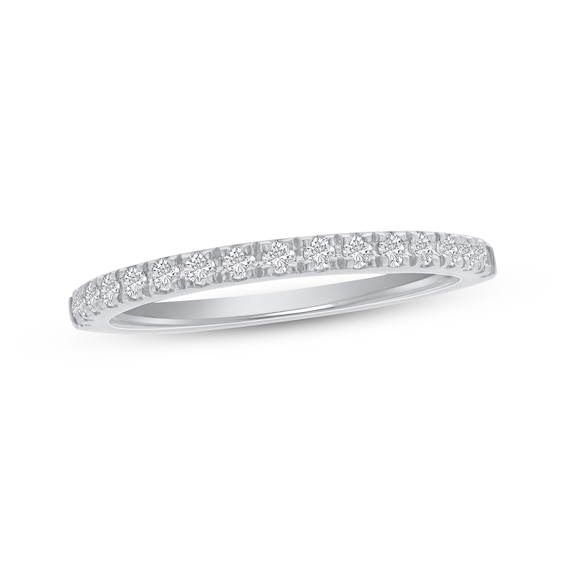 Previously Owned Diamond Wedding Band 1/4 ct tw Round-cut 14K White Gold Size 9.75