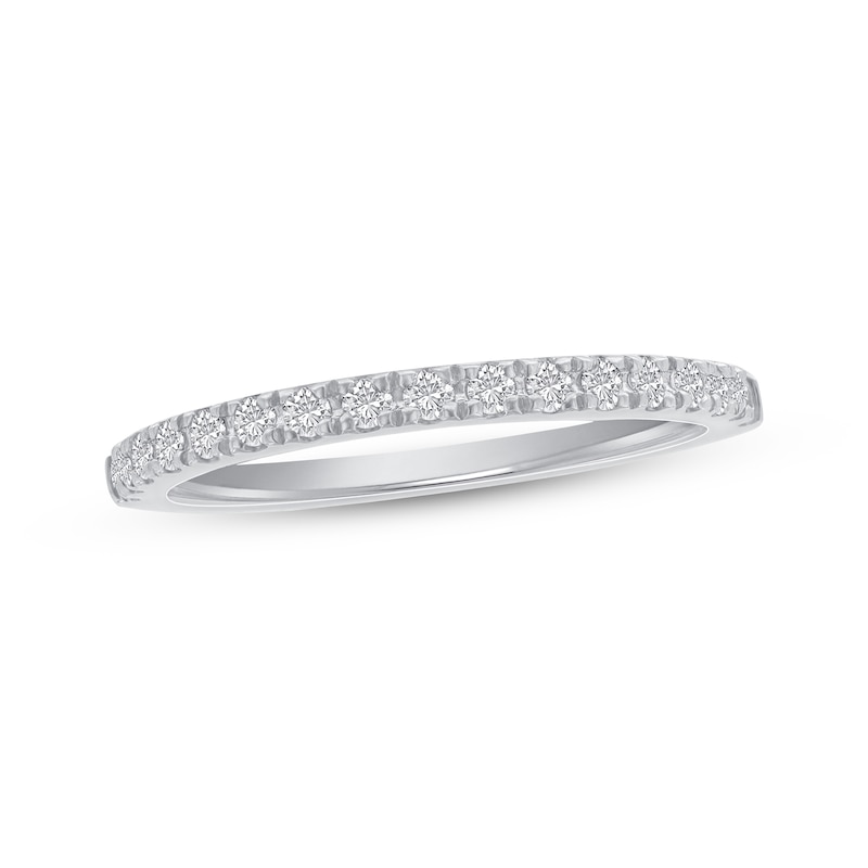 Main Image 1 of Previously Owned Diamond Wedding Band 1/4 ct tw Round-cut 14K White Gold - Size 9.75