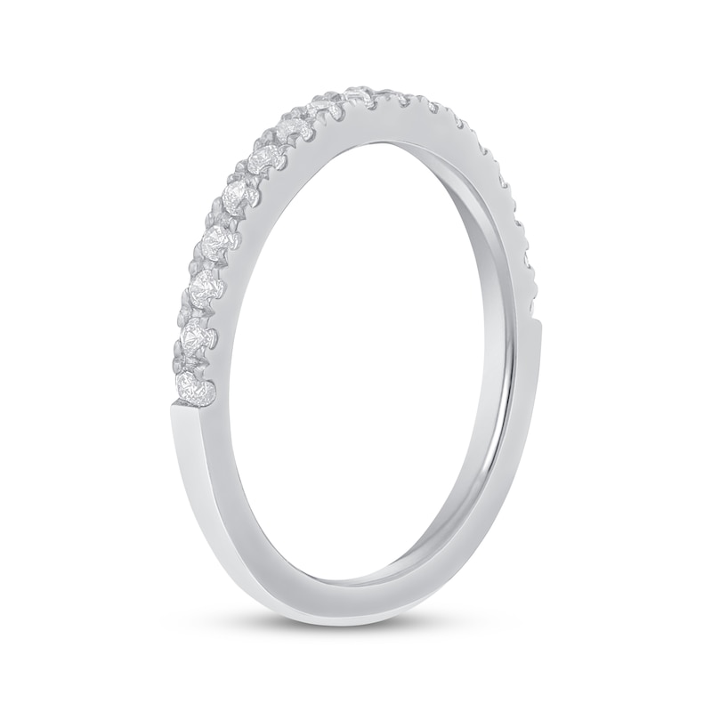 Main Image 2 of Previously Owned Diamond Wedding Band 1/4 ct tw Round-cut 14K White Gold - Size 9.75