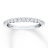 Thumbnail Image 1 of Previously Owned Diamond Wedding Band 3/8 ct tw Round-cut 14K White Gold - Size 4.5