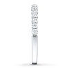 Thumbnail Image 3 of Previously Owned Diamond Wedding Band 3/8 ct tw Round-cut 14K White Gold - Size 4.5