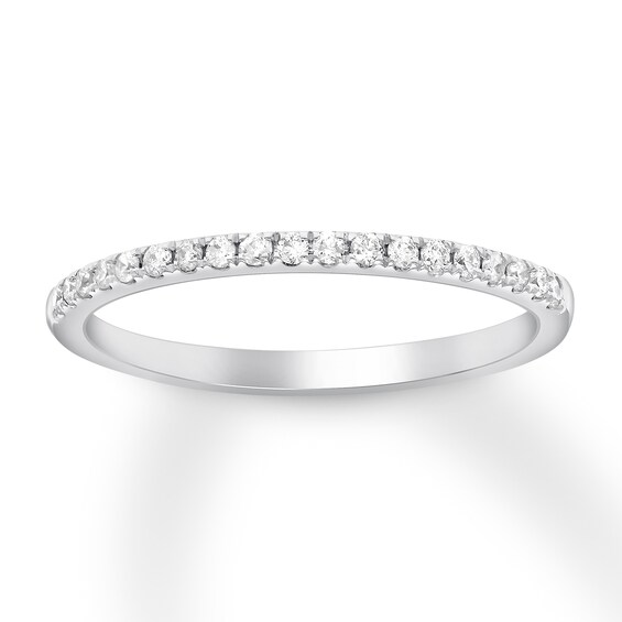 Previously Owned Diamond Wedding Band 1/6 ct tw Round-cut 10K White Gold Size