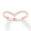 Thumbnail Image 1 of Previously Owned Diamond Wedding Band 1/8 ct tw Round-cut 14K Rose Gold Size 4.25