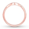 Thumbnail Image 2 of Previously Owned Diamond Wedding Band 1/8 ct tw Round-cut 14K Rose Gold Size 4.25