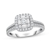 Thumbnail Image 1 of Previously Owned Diamond Engagement Ring 5/8 ct tw Round/Baguette 14K White Gold - Size 9.5