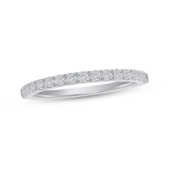 Previously Owned Diamond Wedding Band 1/4 ct tw 14K White Gold Size 3.5