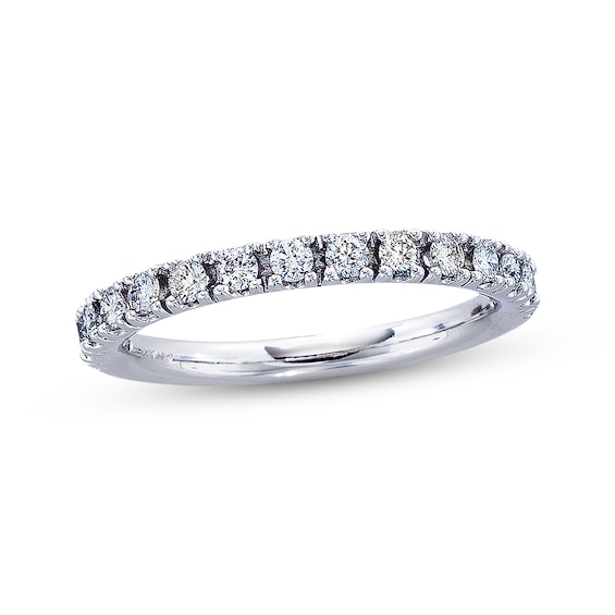 Previously Owned Diamond Anniversary Band 1/2 ct tw Round-cut 14K White Gold Size 4