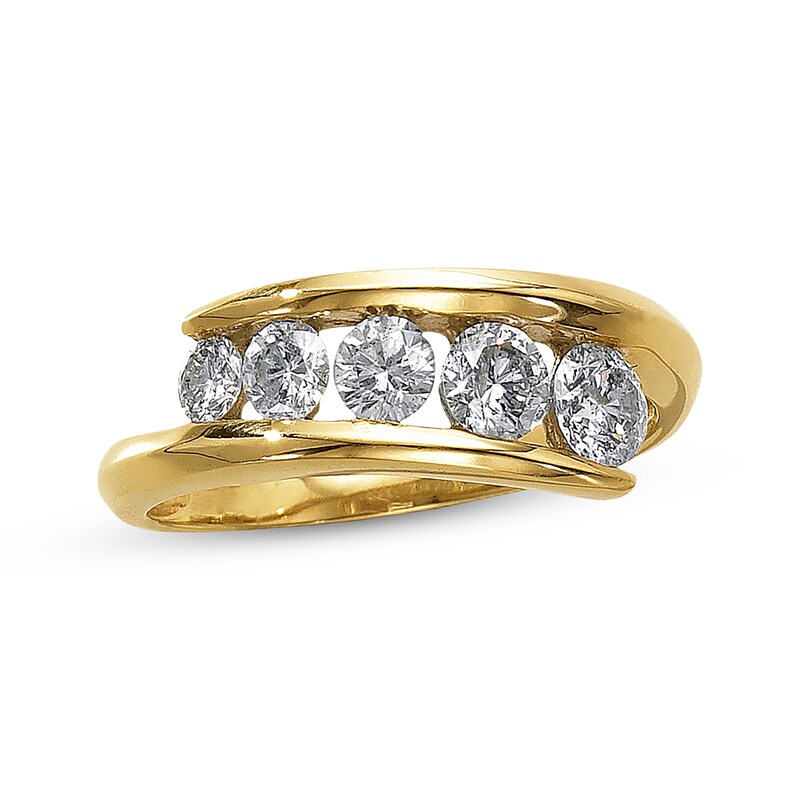 Main Image 1 of Previously Owned Wedding Ring 1 ct tw Round-cut 14K Yellow Gold - Size 9.75