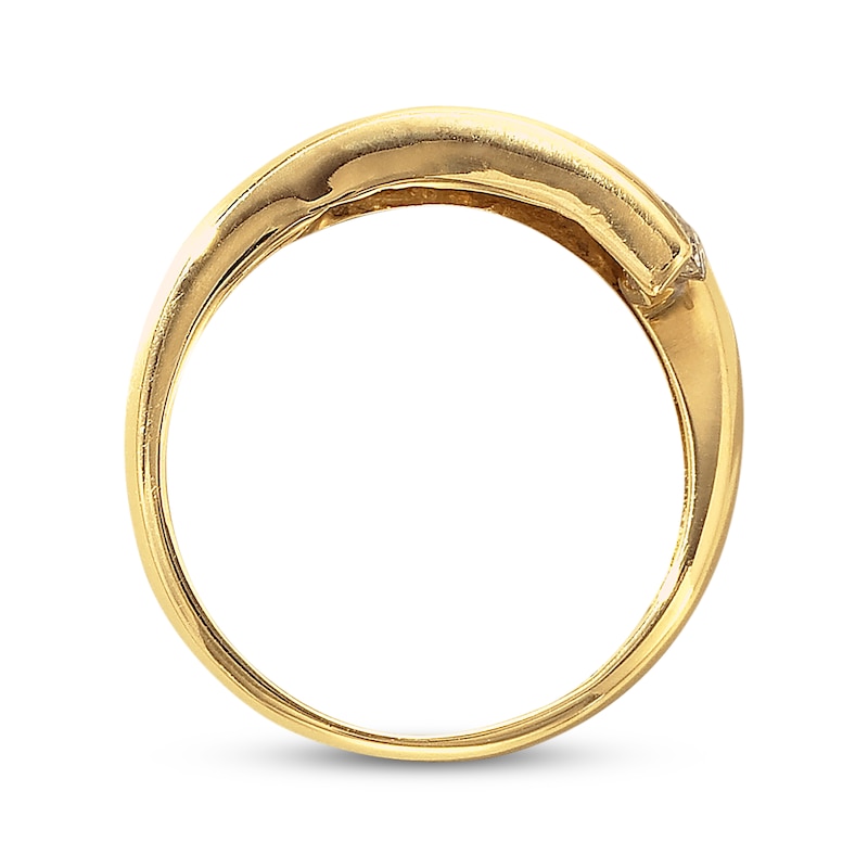 Main Image 3 of Previously Owned Wedding Ring 1 ct tw Round-cut 14K Yellow Gold - Size 9.75