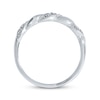 Thumbnail Image 3 of Previously Owned Diamond Anniversary Ring 1/20 ct tw Round-cut 10K White Gold - Size 4