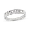 Thumbnail Image 1 of Previously Owned Diamond Anniversary Band 1/2 ct tw Round & Baguette-cut 14K White Gold Size 13.25