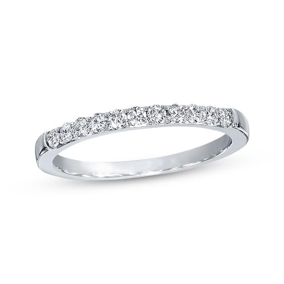 Previously Owned Diamond Wedding Band 1/4 ct tw Round-Cut 14K White Gold Size 4.25