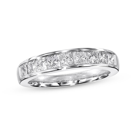 Previously Owned Diamond Anniversary Band 1 ct tw Princess-cut 14K White Gold Size