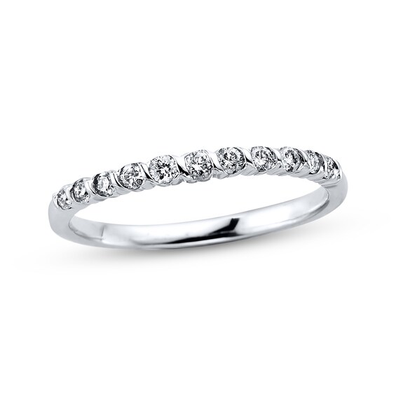 Previously Owned Diamond Anniversary Band 1/4 ct tw Round-Cut 10K White Gold Size 10.5
