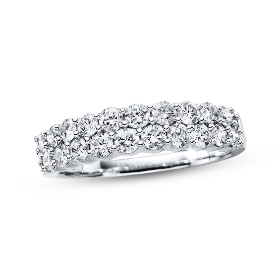 Previously Owned Diamond Anniversary Band 1 ct tw Round-Cut 14K White Gold Size 4.75