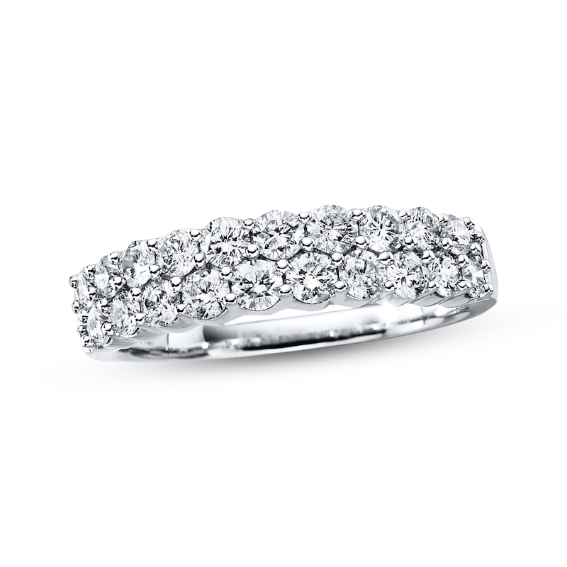 Main Image 1 of Previously Owned Diamond Anniversary Band 1 ct tw Round-Cut 14K White Gold - Size 4.75