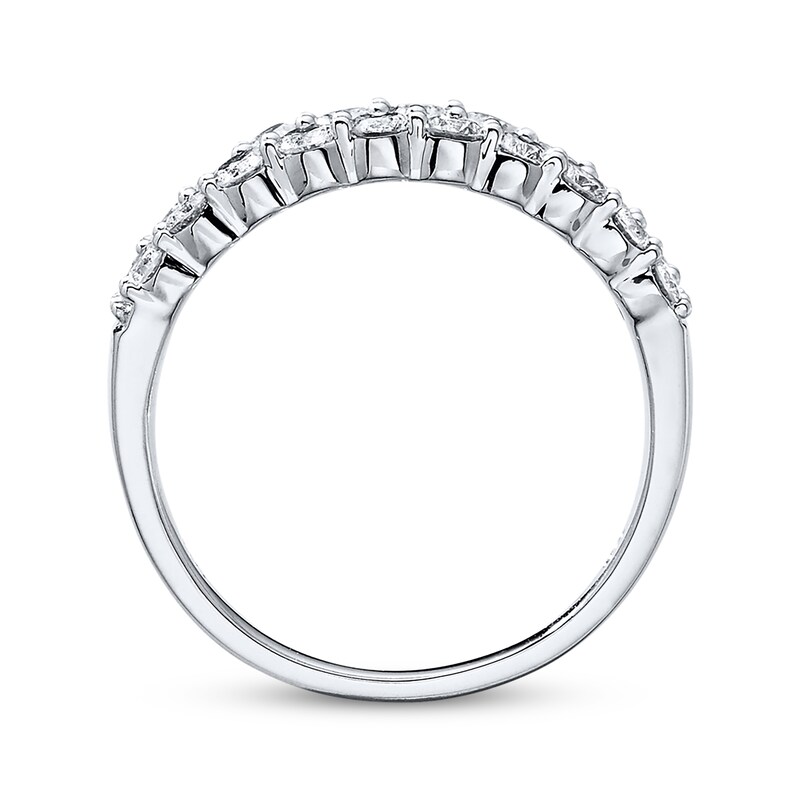 Main Image 3 of Previously Owned Diamond Anniversary Band 1 ct tw Round-Cut 14K White Gold - Size 4.75